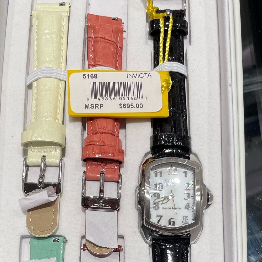 Invicta ladies watch. 5 straps included!